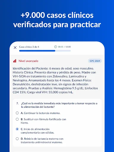 Gliamediq: Simulador ENARM डाउनलोड करें – चिकित्सा परीक्षा की तैयारी - Screenshot 10