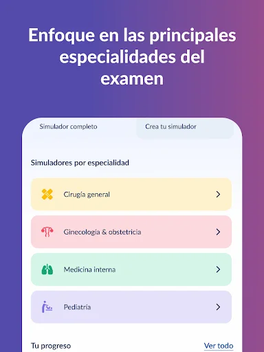 Gliamediq: Simulador ENARM डाउनलोड करें – चिकित्सा परीक्षा की तैयारी - Screenshot 21