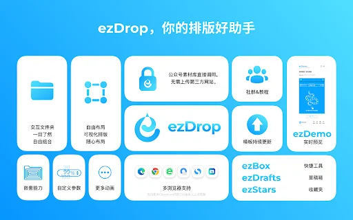 ezDrop डाउनलोड करें – WeChat के लिए सर्वश्रेष्ठ SVG लेआउट टूल - Screenshot 1