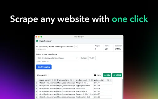 Easy Scraper डाउनलोड करें – सबसे तेज़ और आसान वेब स्क्रैपिंग टूल - Screenshot 1