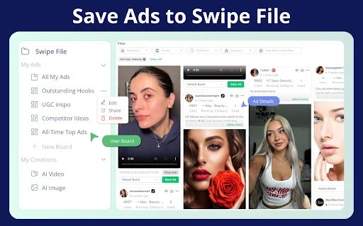 Denote: FB और TK Ad Library के लिए सर्वश्रेष्ठ Ad Spy टूल - Screenshot 1