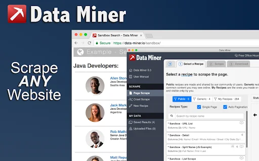 Data Scraper डाउनलोड करें – वेब से डेटा एक्सट्रैक्ट करें - Screenshot 1