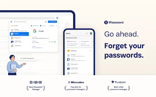 1Password Beta डाउनलोड करें – ब्राउज़र में सुरक्षित पासवर्ड मैनेजमेंट - Screenshot 1