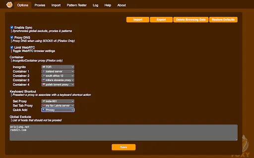 FoxyProxy Basic डाउनलोड करें – बेहतरीन प्रॉक्सी मैनेजमेंट टूल - Screenshot 3