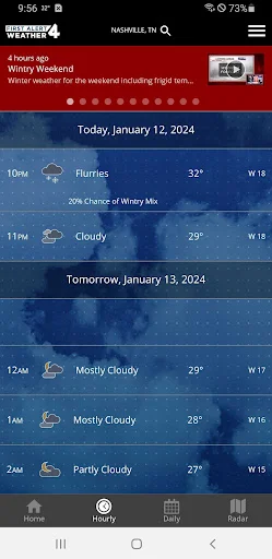 WSMV 4 FIRST ALERT Weather डाउनलोड करें – सटीक मौसम अपडेट - Screenshot 2