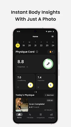 Rate My Physique डाउनलोड करें – अपना बॉडी ट्रांसफॉर्मेशन ट्रैक करें - Screenshot 1