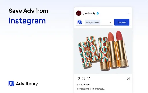 Ad Library एक्सटेंशन डाउनलोड करें – Facebook और Instagram विज्ञापन सेव करें - Screenshot 5