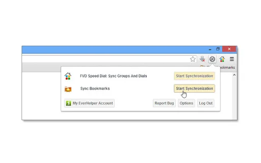 EverSync डाउनलोड करें – ब्राउज़र बुकमार्क और स्पीड डायल सिंक करें - Screenshot 2