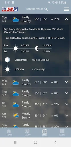 KCTV5 First Warn 5 Weather डाउनलोड करें – सटीक मौसम अलर्ट - Screenshot 3