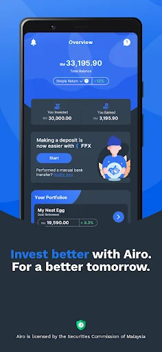 Airo: Investment Manager डाउनलोड करें – बेहतर निवेश के लिए बेस्ट ऐप - Screenshot 1