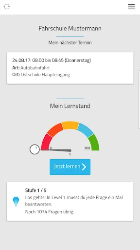 Meine Fahrschul-App डाउनलोड करें – ड्राइविंग थ्योरी के लिए सर्वश्रेष्ठ ऐप - Screenshot 1