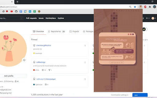 Coffeelings डाउनलोड करें – आपका अपना प्यारा ब्राउज़र जर्नल और मूड ट्रैकर - Screenshot 3