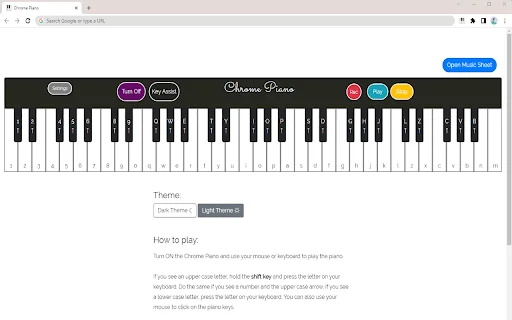 Chrome Piano डाउनलोड करें – ब्राउज़र पर पियानो बजाएं और सीखें - Screenshot 4