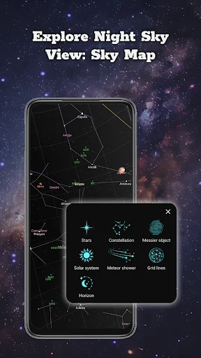 Night Sky View डाउनलोड करें – तारों और नक्षत्रों को देखें - Screenshot 2