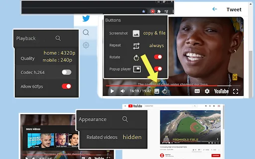 Improve YouTube! एक्सटेंशन डाउनलोड करें – YouTube को बेहतर और स्मार्ट बनाएं - Screenshot 2