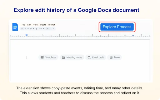 Process Feedback for Google Docs डाउनलोड करें – लेखन प्रक्रिया ट्रैक करें - Screenshot 1