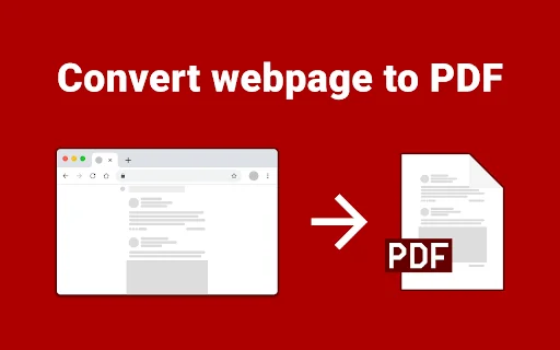 Convert webpage to PDF डाउनलोड करें – सर्वश्रेष्ठ Chrome एक्सटेंशन - Screenshot 1