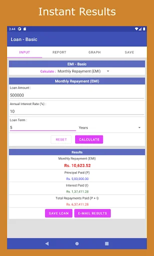 Financial Calculator India डाउनलोड करें – EMI, SIP और टैक्स कैलकुलेटर - Screenshot 11