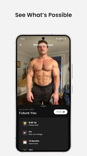 Rate My Physique डाउनलोड करें – अपना बॉडी ट्रांसफॉर्मेशन ट्रैक करें - Screenshot 3