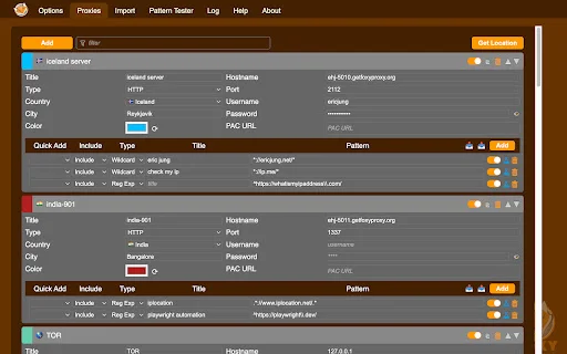 FoxyProxy Basic डाउनलोड करें – बेहतरीन प्रॉक्सी मैनेजमेंट टूल - Screenshot 1