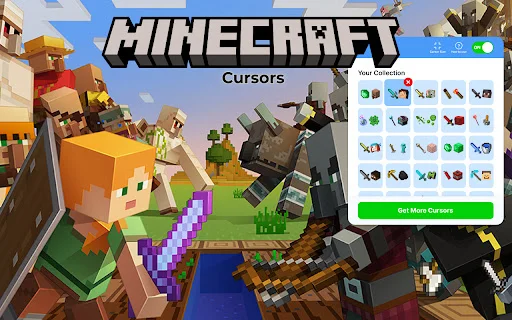 Minecraft Cursors डाउनलोड करें – Chrome के लिए बेहतरीन कस्टम कर्सर - Screenshot 1