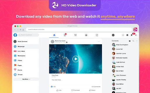 HD Video Downloader डाउनलोड करें – Chrome के लिए बेस्ट वीडियो टूल - Screenshot 1