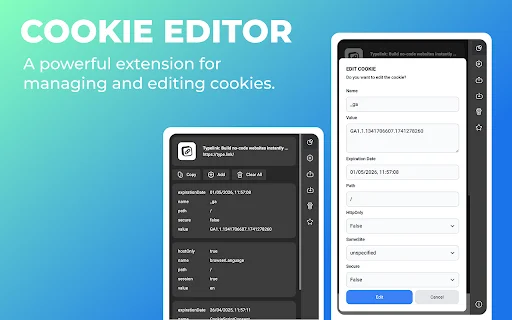 Cookie Editor डाउनलोड करें – वेब कुकीज़ को मैनेज और एडिट करें - Screenshot 3
