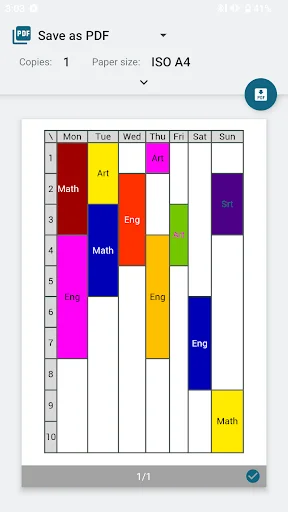 TimeTable Spread डाउनलोड करें – अपनी पढ़ाई को व्यवस्थित करें - Screenshot 2