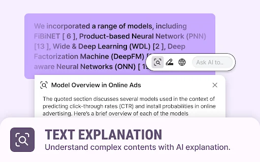 Moonlight AI Extension डाउनलोड करें – रिसर्च पेपर का स्मार्ट विश्लेषण - Screenshot 1