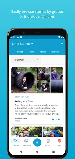 Storypark for Educators डाउनलोड करें – बच्चों की शिक्षा ट्रैक करें - Screenshot 1