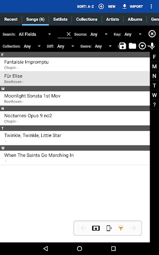 MobileSheets Trial डाउनलोड करें – संगीतकारों के लिए बेहतरीन शीट म्यूजिक व्यूअर - Screenshot 1