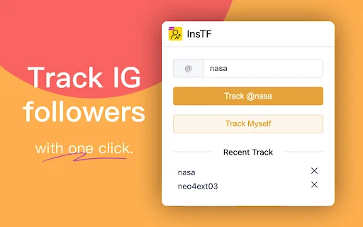 InsTF डाउनलोड करें – Instagram Followers को ट्रैक करें और Unfollow करें - Screenshot 1