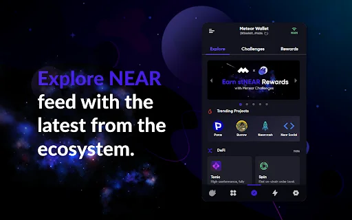 Meteor Wallet डाउनलोड करें – NEAR टोकन और NFT के लिए सुरक्षित क्रिप्टो वॉलेट - Screenshot 3