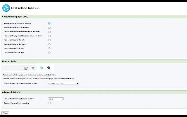 Fast Reload Tabs डाउनलोड करें – सभी टैब एक क्लिक में रिफ्रेश करें - Screenshot 1
