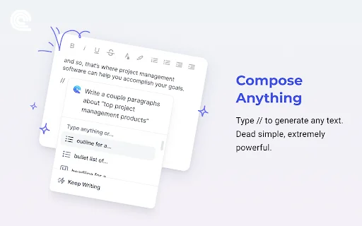 Compose AI डाउनलोड करें – एआई के साथ अपनी राइटिंग स्पीड बढ़ाएं - Screenshot 1