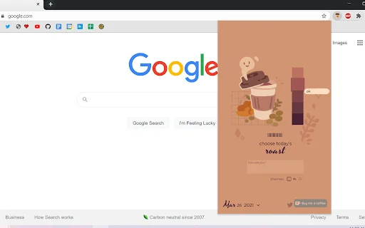 Coffeelings डाउनलोड करें – आपका अपना प्यारा ब्राउज़र जर्नल और मूड ट्रैकर - Screenshot 1