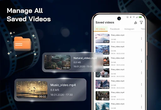 Video Downloader: Video Player डाउनलोड करें – सभी वीडियो ऑफलाइन देखें - Screenshot 6