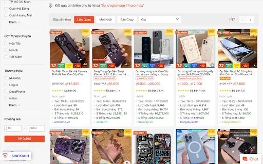 Ship Xanh डाउनलोड करें – Shopee TikTok उत्पाद क्लोन और सेल्स ट्रैकर - Screenshot 4
