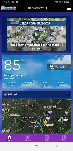 WSAZ First Alert Weather App डाउनलोड करें – सटीक मौसम अपडेट - Screenshot 1