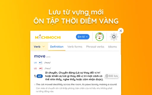 Mochi Dictionary Extension डाउनलोड करें – सबसे तेज़ शब्दकोश और शब्दावली ऐप - Screenshot 3