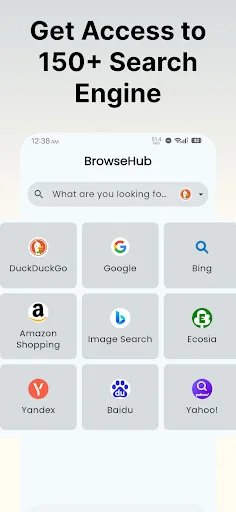 Browsehub: Private Browser डाउनलोड करें – 150+ सर्च इंजन, तेज़ और सुरक्षित - Screenshot 1