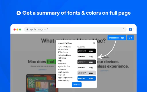 What Font Chrome Extension डाउनलोड करें – वेब पेज फॉन्ट पहचानें - Screenshot 4