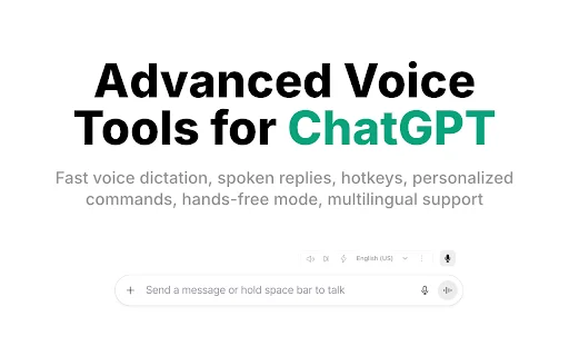 Voice Control for ChatGPT डाउनलोड करें – बेहतरीन वॉइस कमांड्स - Screenshot 1
