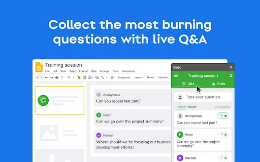 Slido डाउनलोड करें – Google Slides के लिए लाइव पोल और Q&A टूल - Screenshot 4