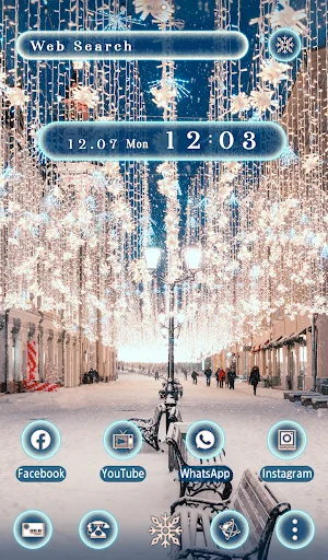 Xmas Lights Theme डाउनलोड करें – शानदार विंटर वॉलपेपर और आइकन - Screenshot 5