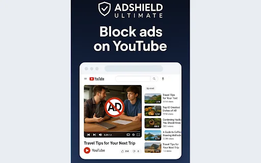 AdShield डाउनलोड करें – YouTube के लिए बेहतरीन विज्ञापन अवरोधक - Screenshot 1