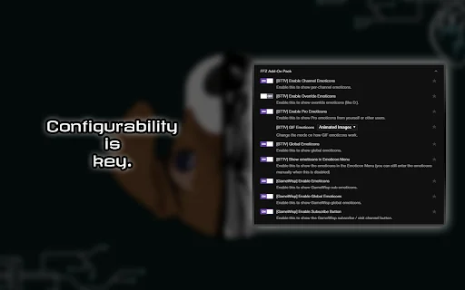 The FFZ Add-On Pack डाउनलोड करें – Twitch इमोट्स के लिए सर्वश्रेष्ठ टूल - Screenshot 2