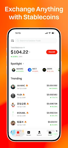 UXUY Wallet डाउनलोड करें – गैसलेस ऑन-चेन क्रिप्टो वॉलेट - Screenshot 7