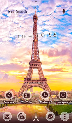 Parisian Twilight Theme डाउनलोड करें – एफ़िल टॉवर का सुंदर लुक - Screenshot 5