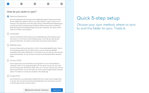 Floccus Bookmarks Sync डाउनलोड करें – सभी ब्राउज़र में सिंक करें - Screenshot 3